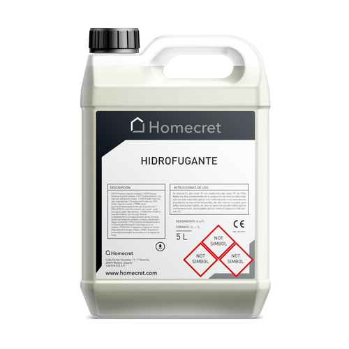 Hidrofugante para microcemento en baños y exteriores, envase 5 L Homecret