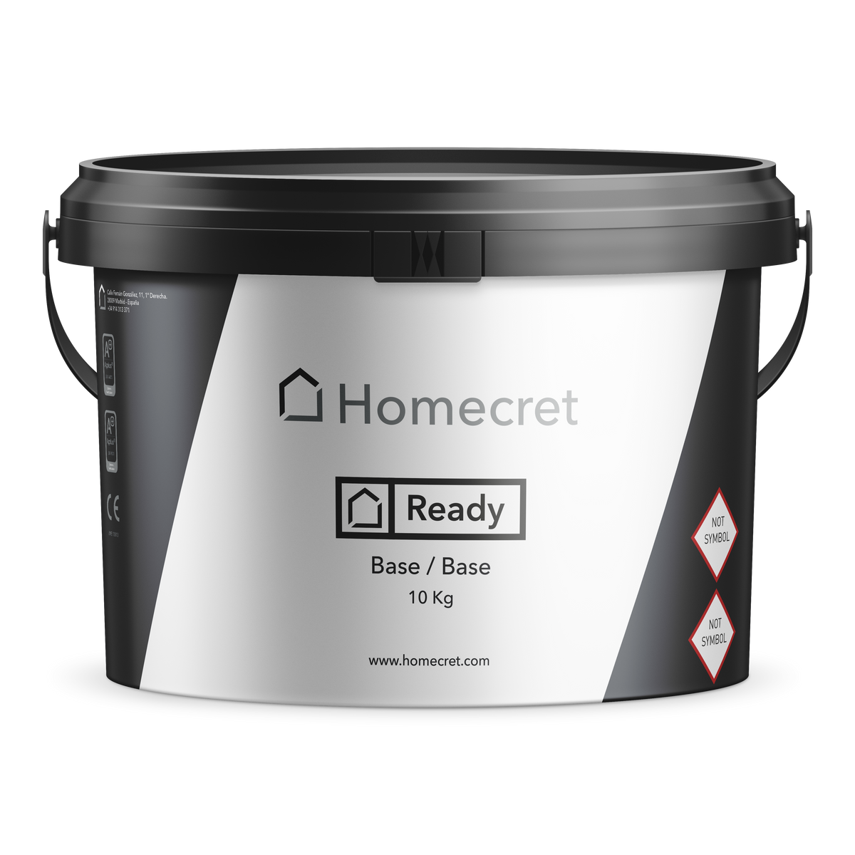 Cubo de microcemento Ready Base 10 kg Homecret, listo para aplicar