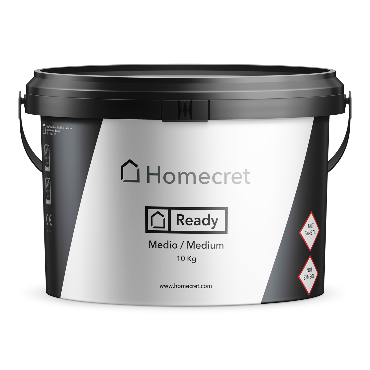 Cubo de microcemento Ready Medio 10 kg Homecret, listo para aplicar