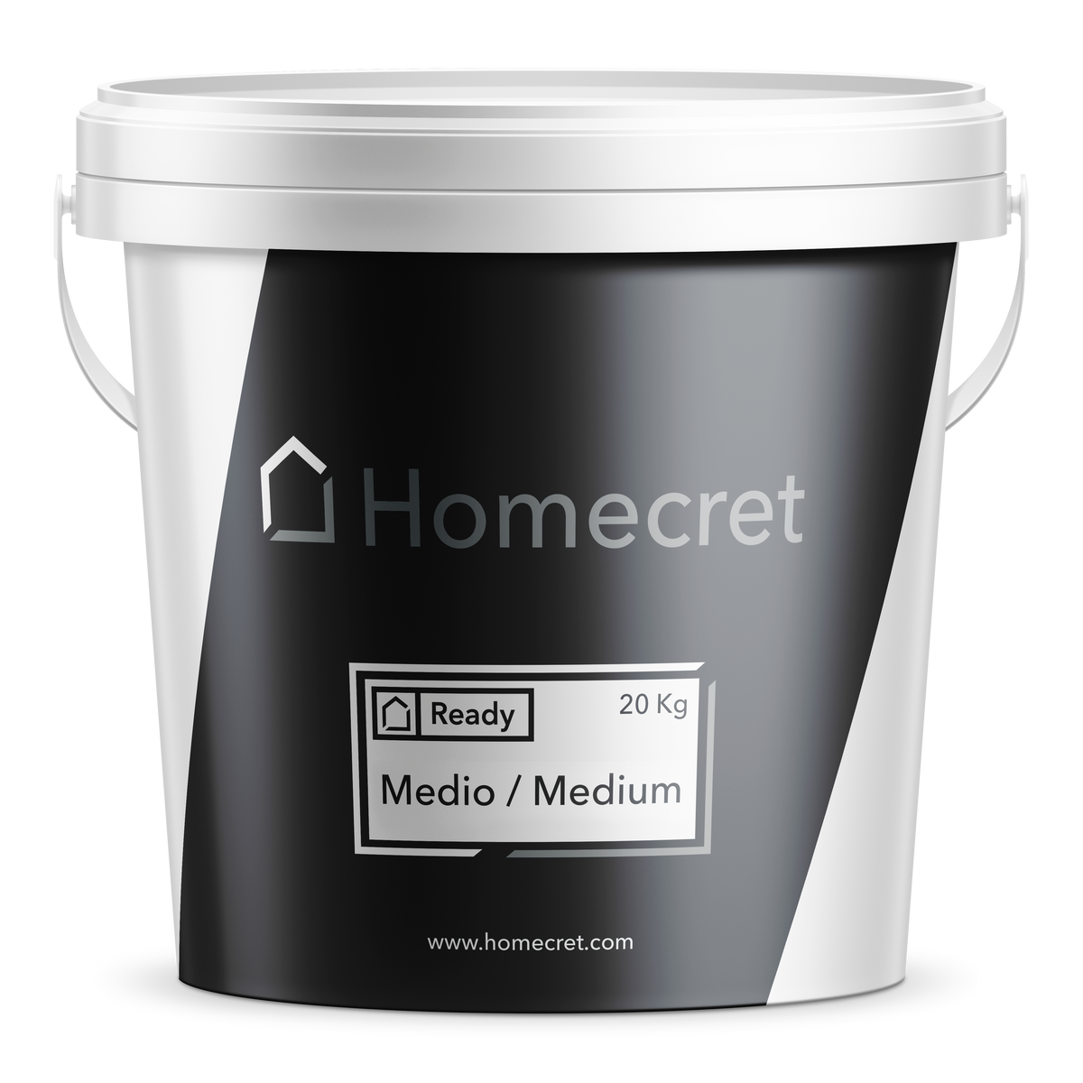 Cubo de microcemento Ready Medio 20 kg Homecret, listo para aplicar