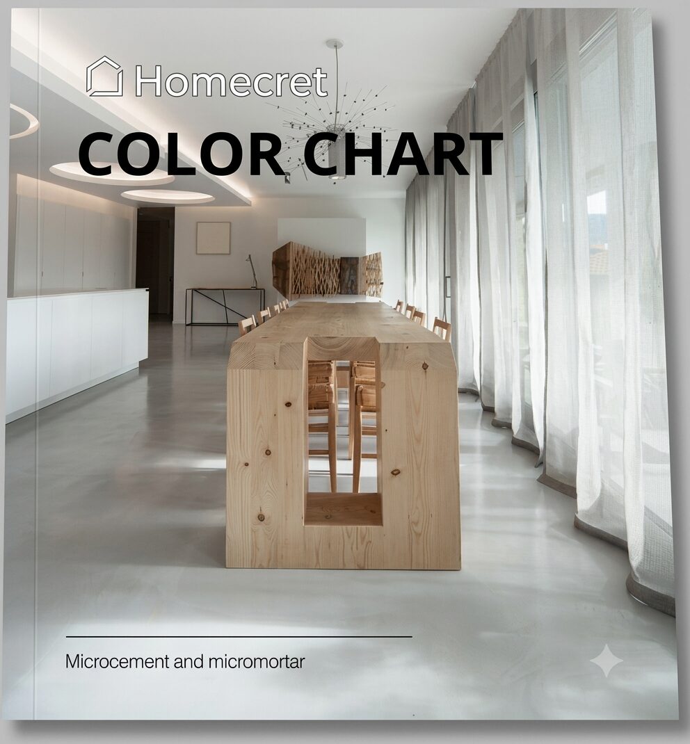 Catálogo de muestras de colores de microcemento Homecret