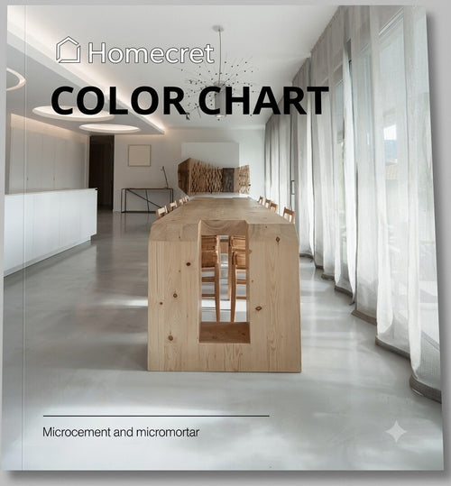 Catálogo de muestras de colores de microcemento Homecret